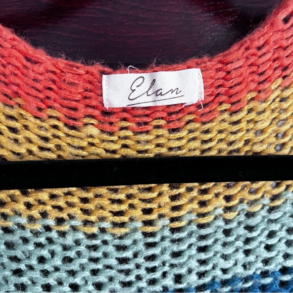 Elan Striped Colorful Cardigan One Size - Picture 5 of 8